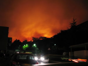 Feu de forêt à Marseille (Bouches-du-Rhône, FR)